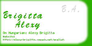brigitta alexy business card